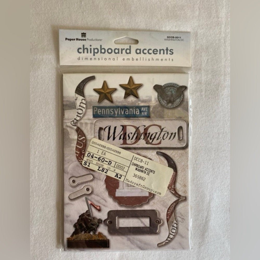 Washington DC Chipboard accents for scrapbooking